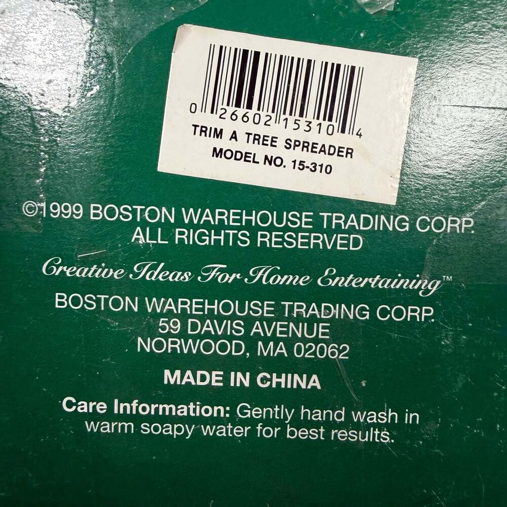 Boston Warehouse Trim A Tree Spreader Set of 4 Christmas - Picture 4 of 4